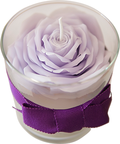 紫の薔薇キャンドル